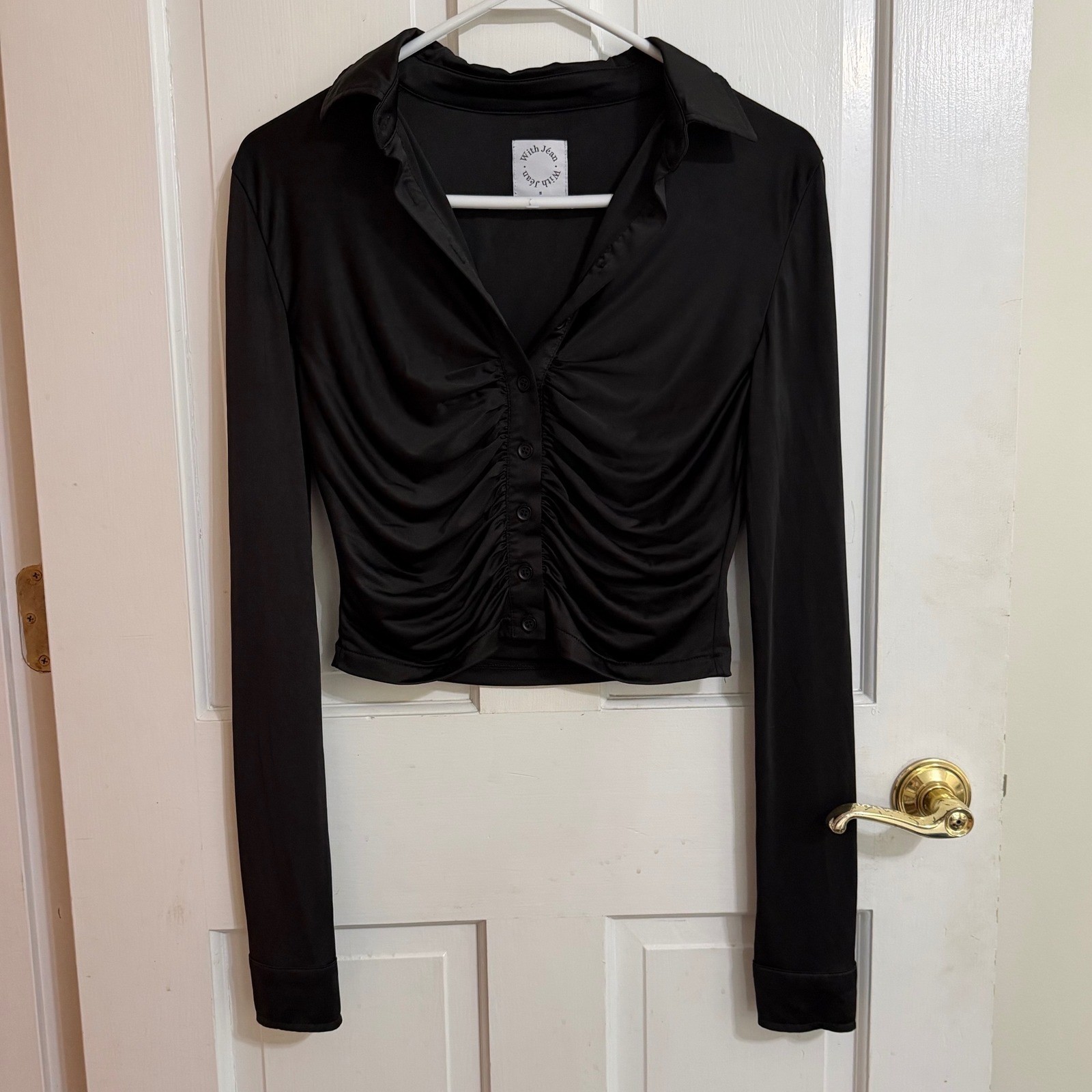 With Jean Andy Top in Black, Size S