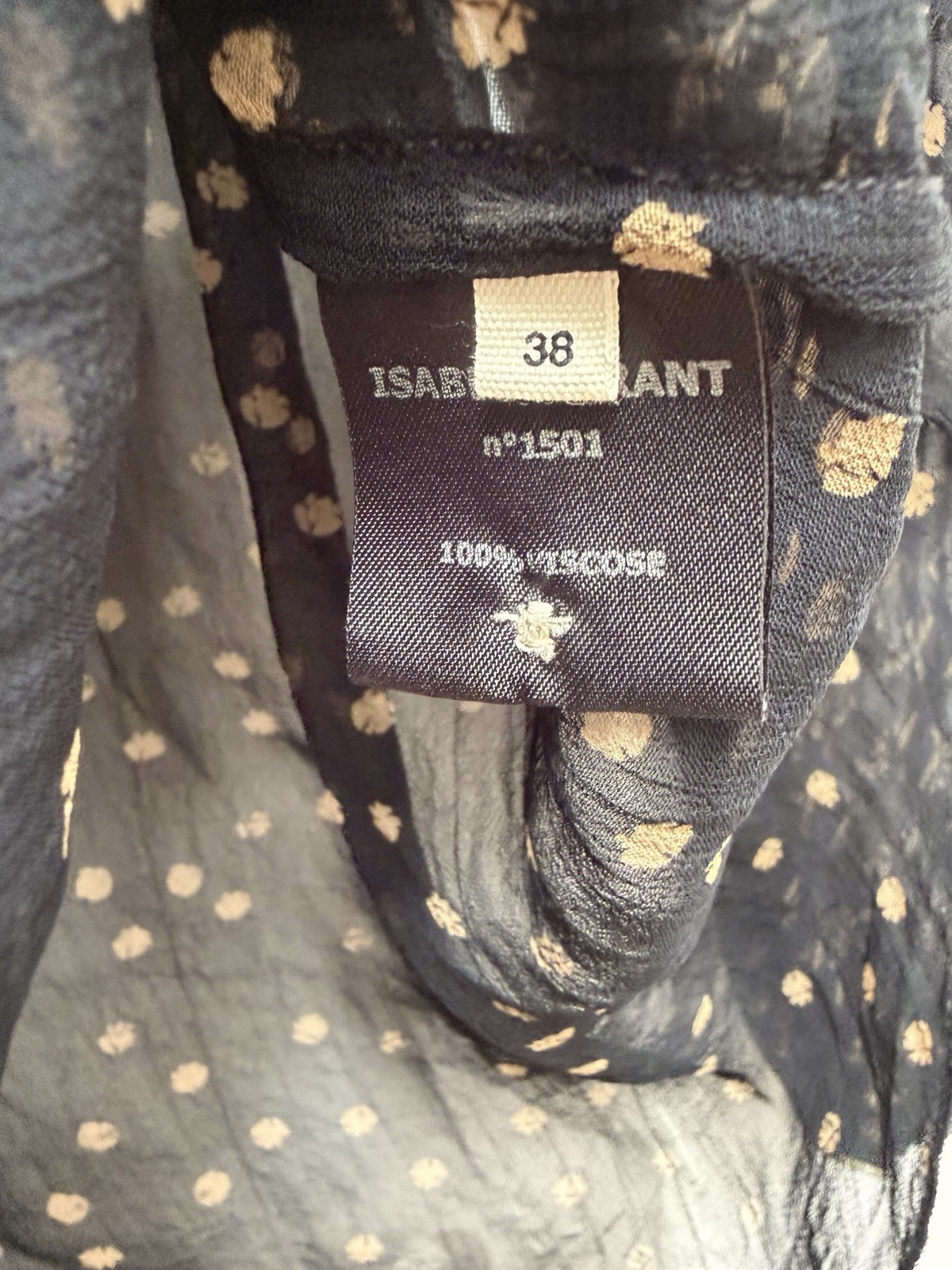 Isabel Marant Etoile Black Presley Sheer Floral Cutout Blouse Keyhole M EU 38