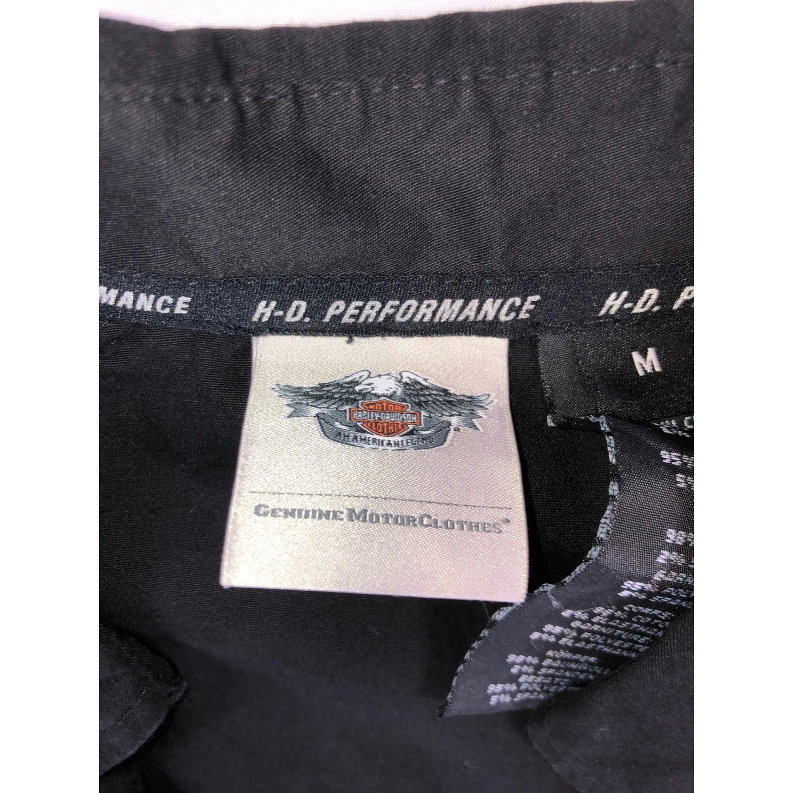 Harley-Davidson Womens Performance Zip Up Shirt Black Grey 96239-15VW Medium