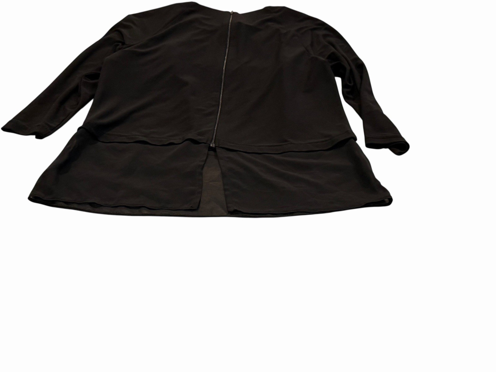 Ermanna Black Top W/ Multicolor Geometric Panel Women’s Size 42 Art To Wear