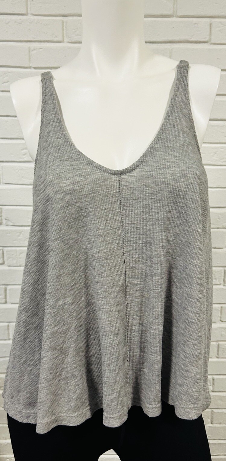 Free People Dani Tank Top Women’s Ribbed Black White Gray Red NWT D3/10