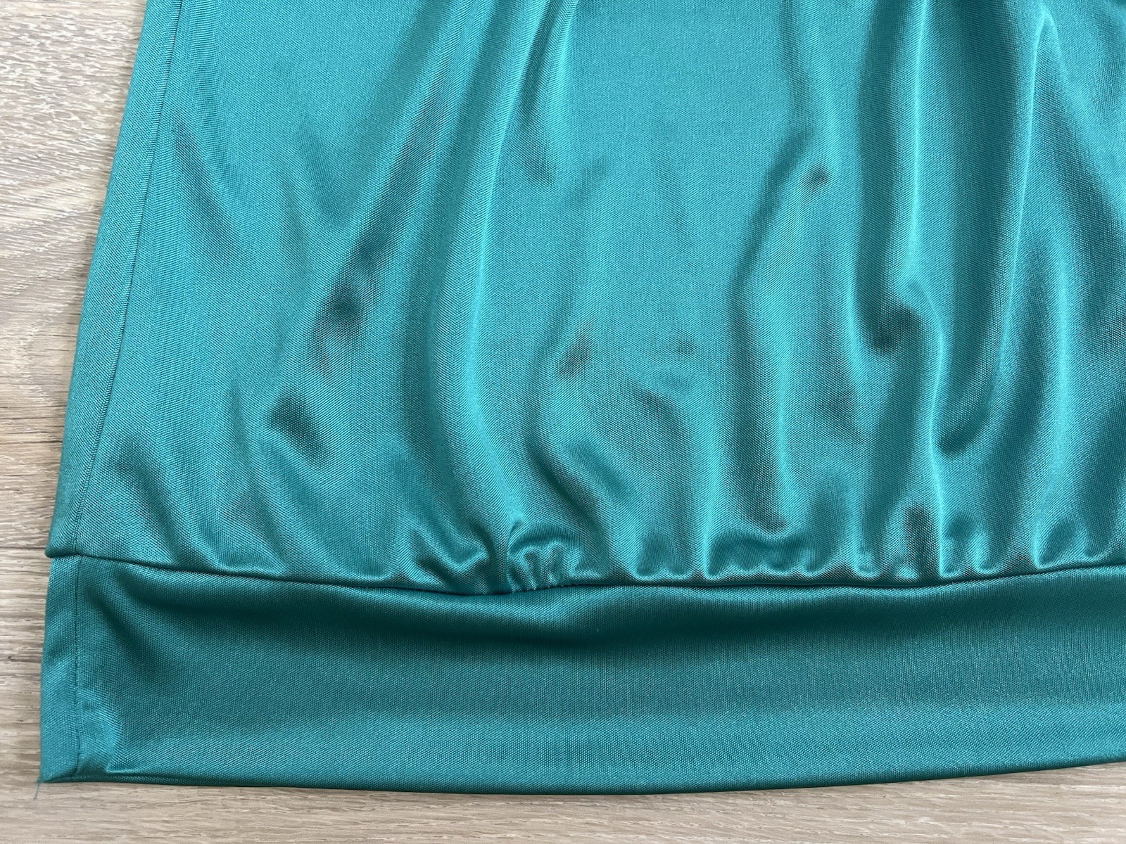 iZ Byer California Y2K Teal Babydoll Cami Top Sz M Satin Braided Strap USA Made