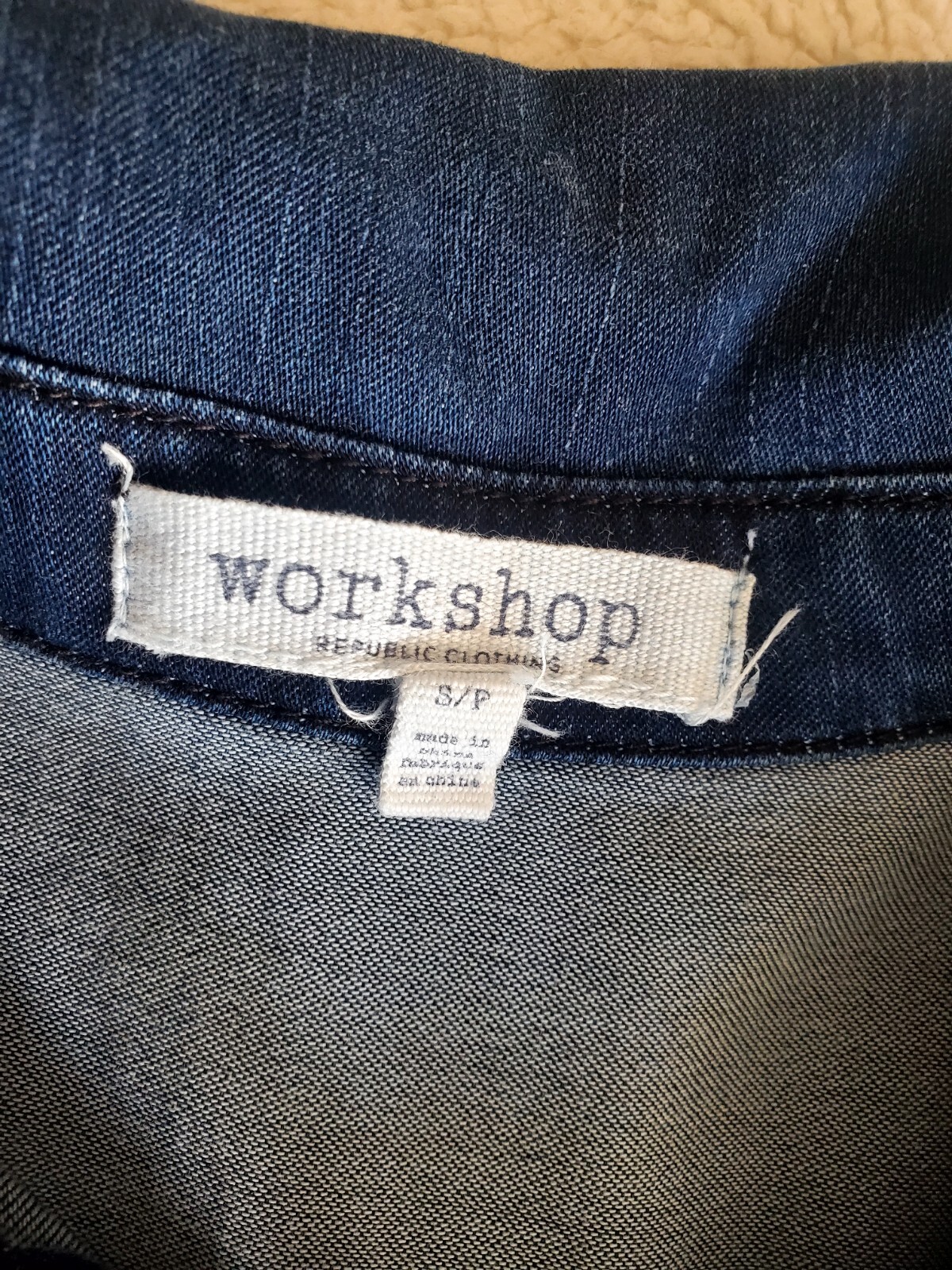Workshop Republic Top Womens S Chambray Snap Up Pockets Western Rodeo