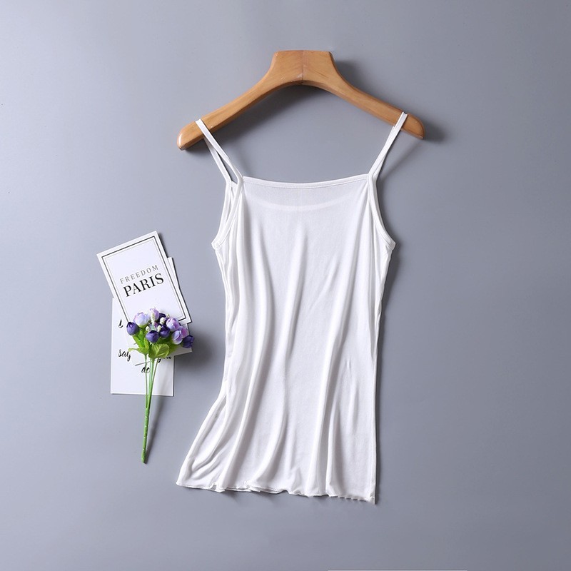 Women Mulberry Silk Camisole Top Breathable Pure Silk Cami Tank T Shirts Blouse