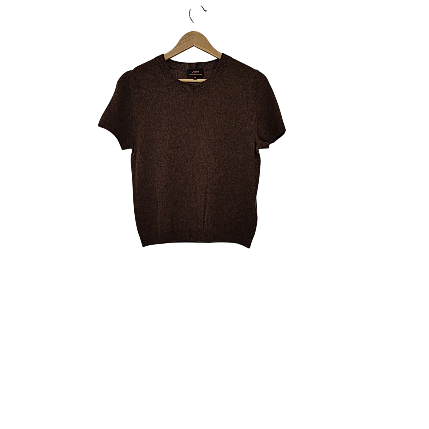 Quince Women Mongolian Cashmere Tee Brown M