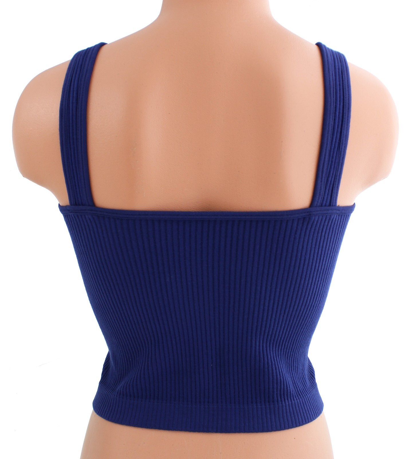 Free People Brami OB709176, Solid Ribbed V-Neck Bra/Cami Tank Top, MSRP $28