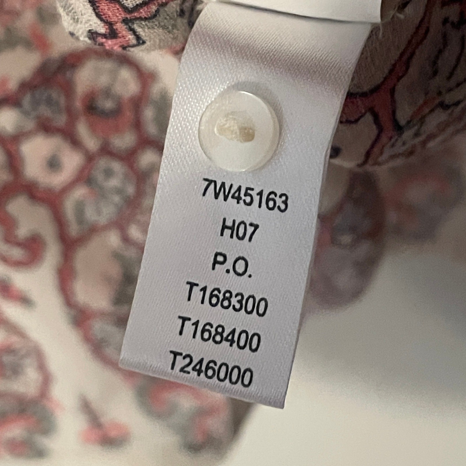 Lucky Brand Paisley Popover Blouse Womens Size Small Cream Pink Gray Peasant Top