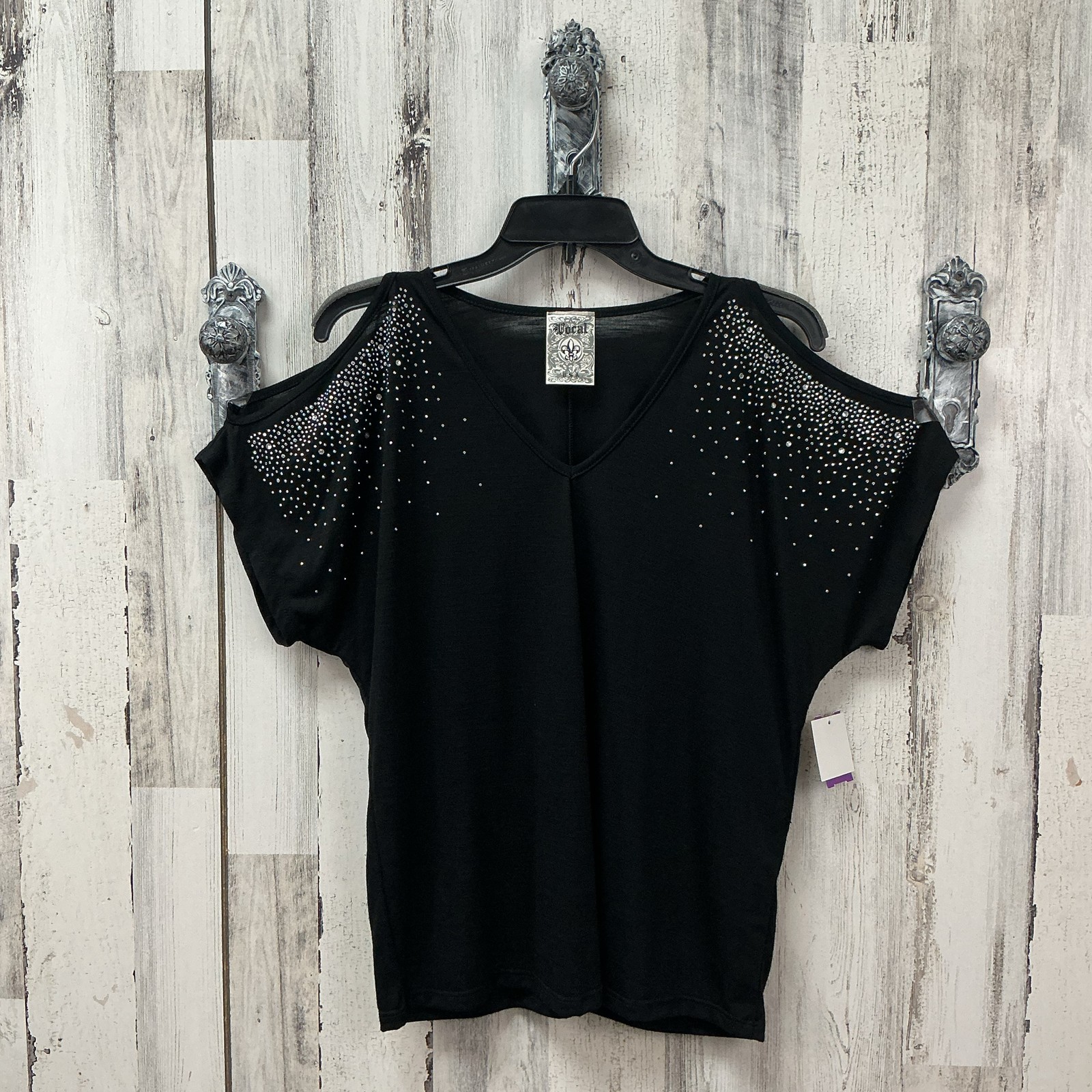 Vocal Size Small Women’s Black Cold Shoulder Top