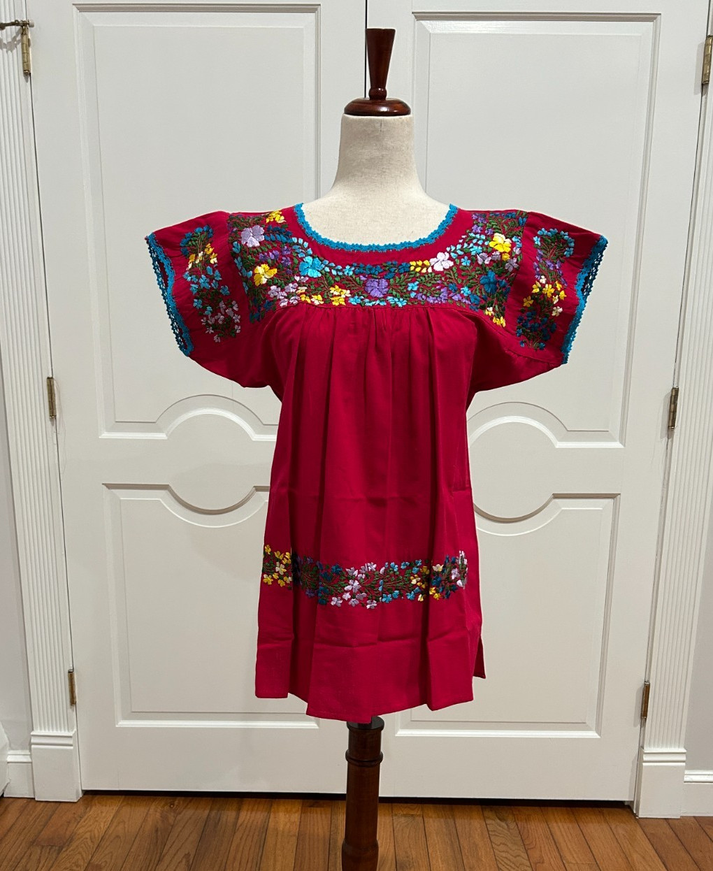 Sandra Blouse From San Antonino Oaxaca mexico. Artisan Top, Boho, short sleeve.