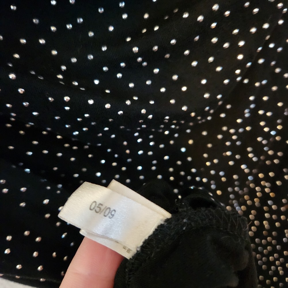 Express Y2K Studded Rhinestone Cowl Neck Black Tank Top Size M Whimsygoth Grunge