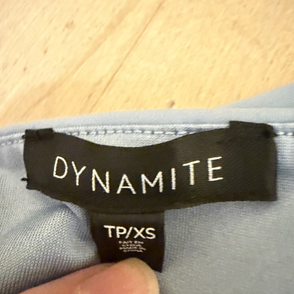 Dynamite Women’s Cropped Top Tank Size XS Blue Y2K Stetchy