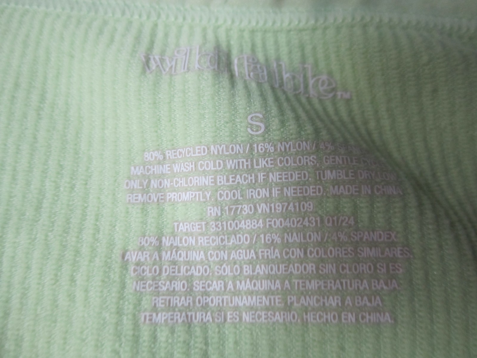 Wild Fable Shirt and Short Set Small Lime Green Stretch Compression Cropped Top