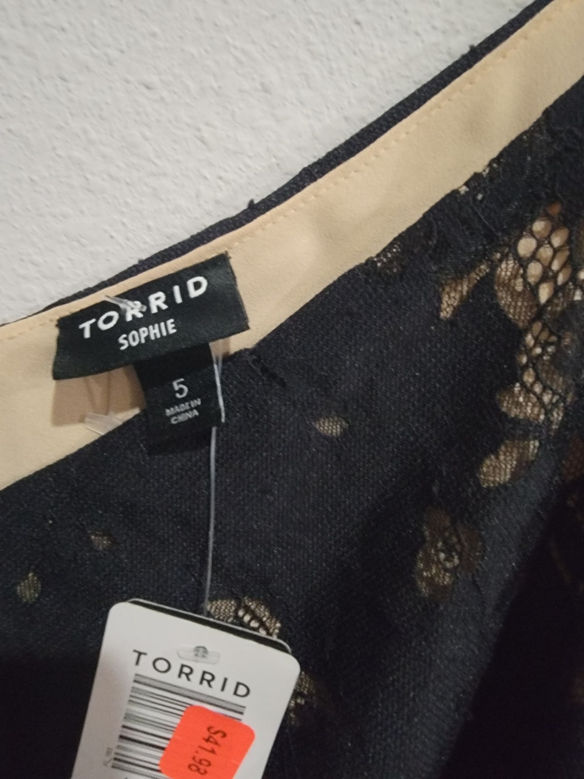 Torrid Sophie Lace Cami Black Over Tan Sleeveless Plus Size 5 5X 28 NWT New
