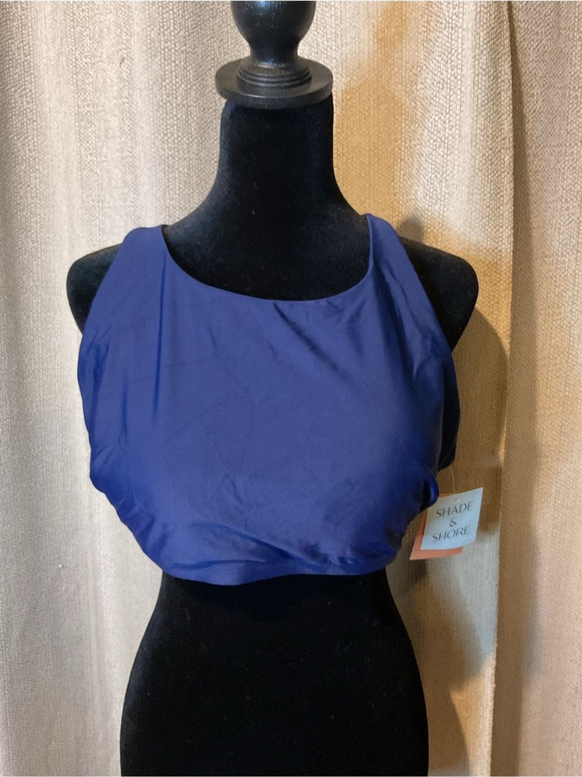 Shade & Shore Royal Blue High Neck Swim Camisole XL