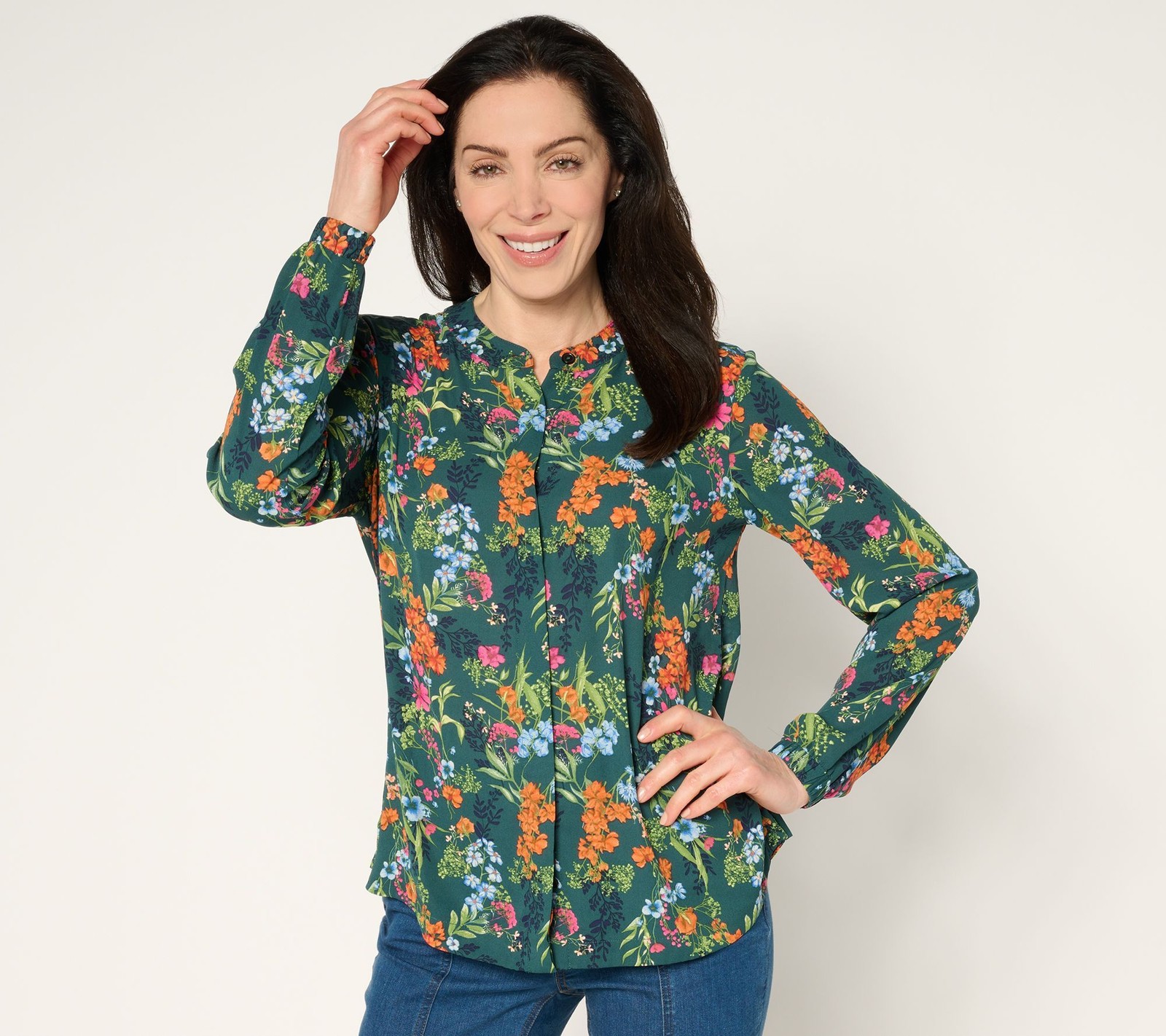 Joan Rivers Classics Collection Women’s Top Sz XL Printed Multi-colored A676530