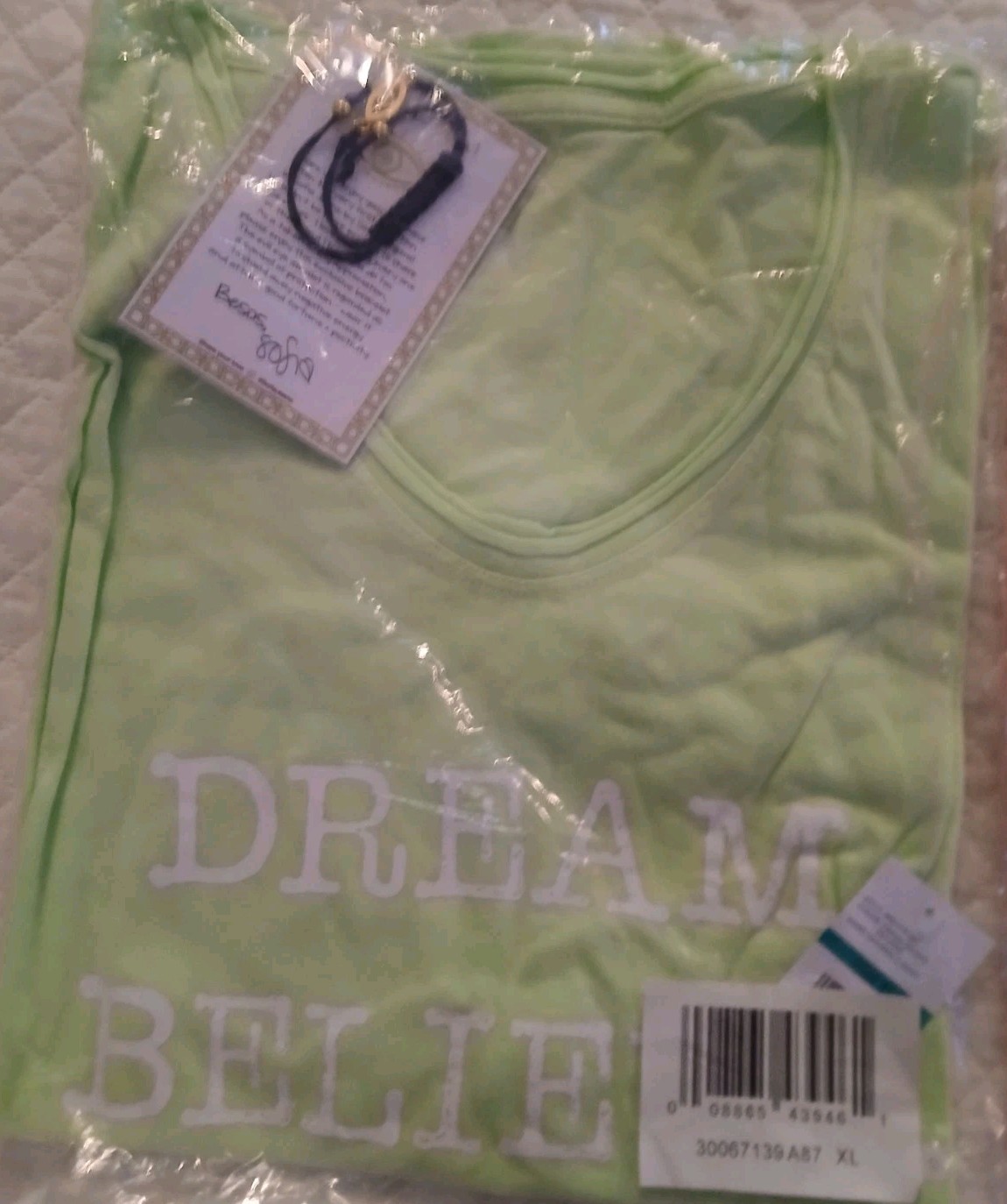 Two T-Shirts XL Sofia Vergara W/Exclusive Eye Bracelet, Message W/ Color Choices