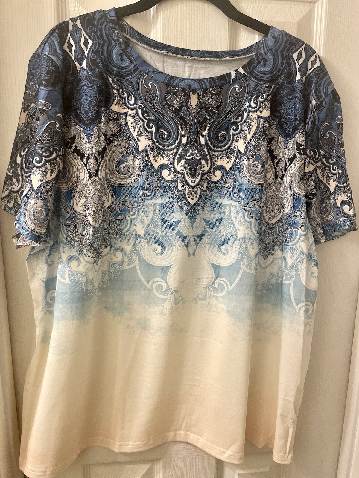TWO Very Comfortable Pretty stylish Ladies Multi Color Ombré Hint Casual Tops.