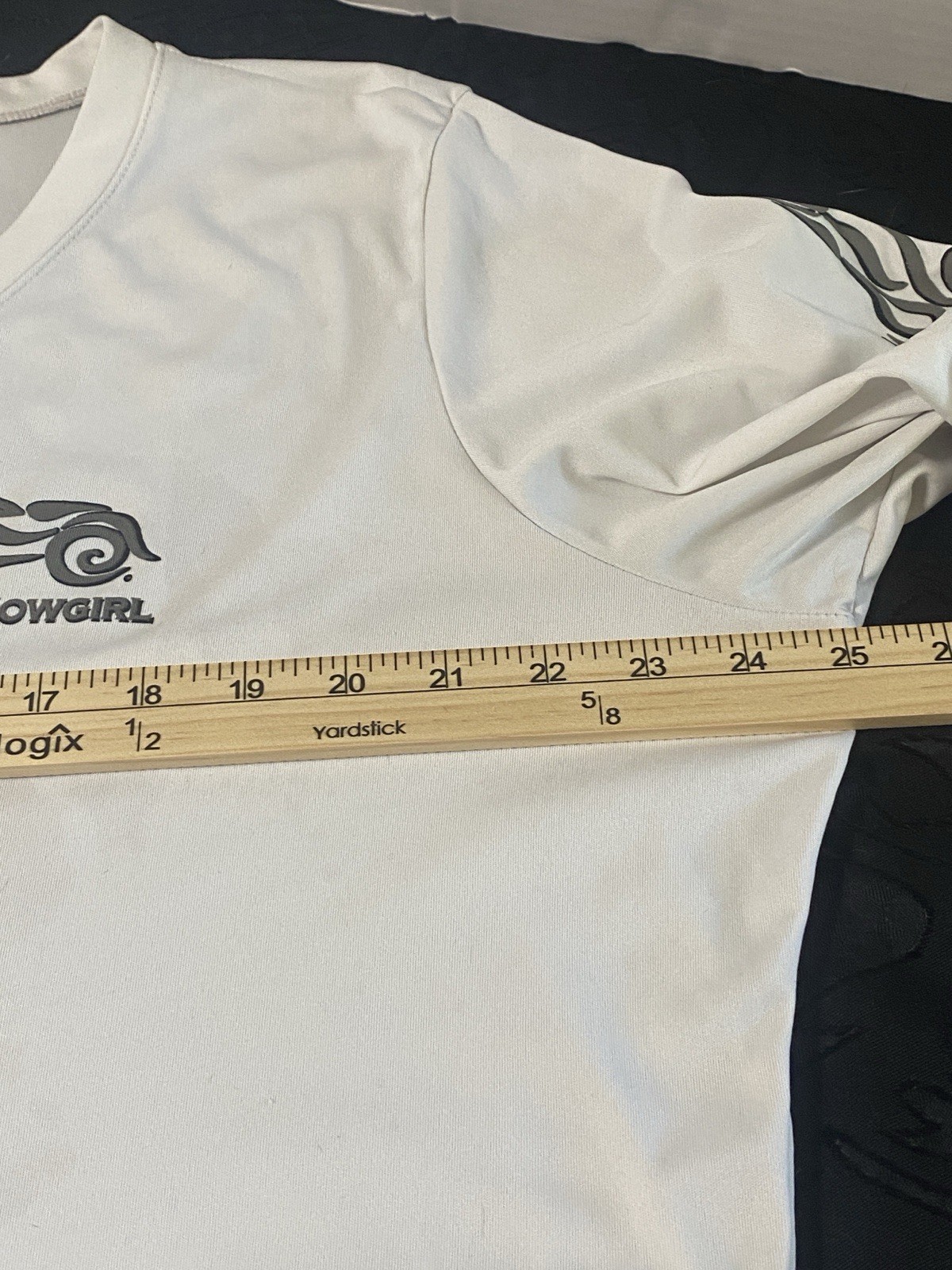 Steel Cowgirl White Performance Shirt Long Sleeve Biker Graphic Women’s 3X RARE