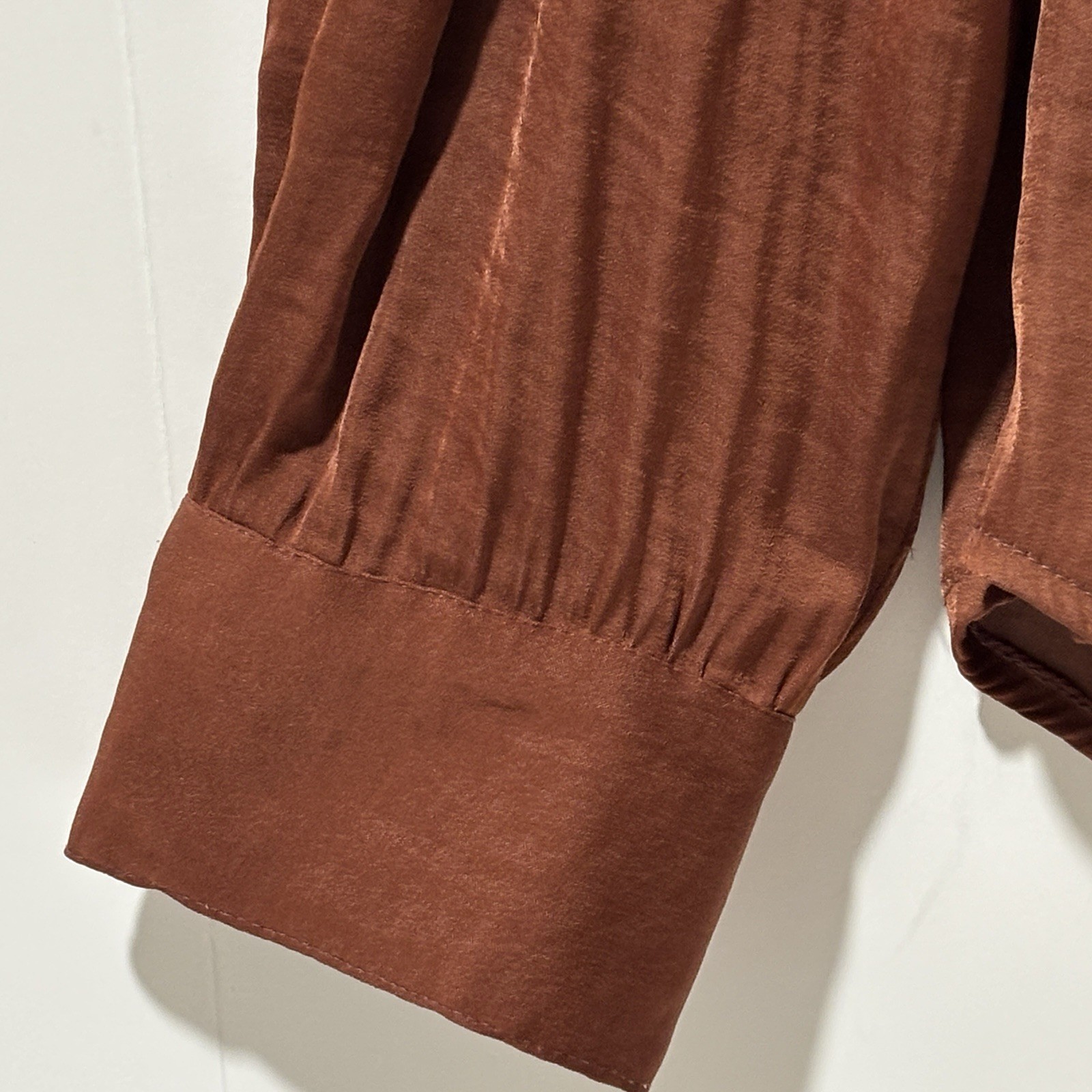 SIMPLY VERA Top Women Sz XL Copper Whimsy Grunge Elegant Popover Breezy Tunic
