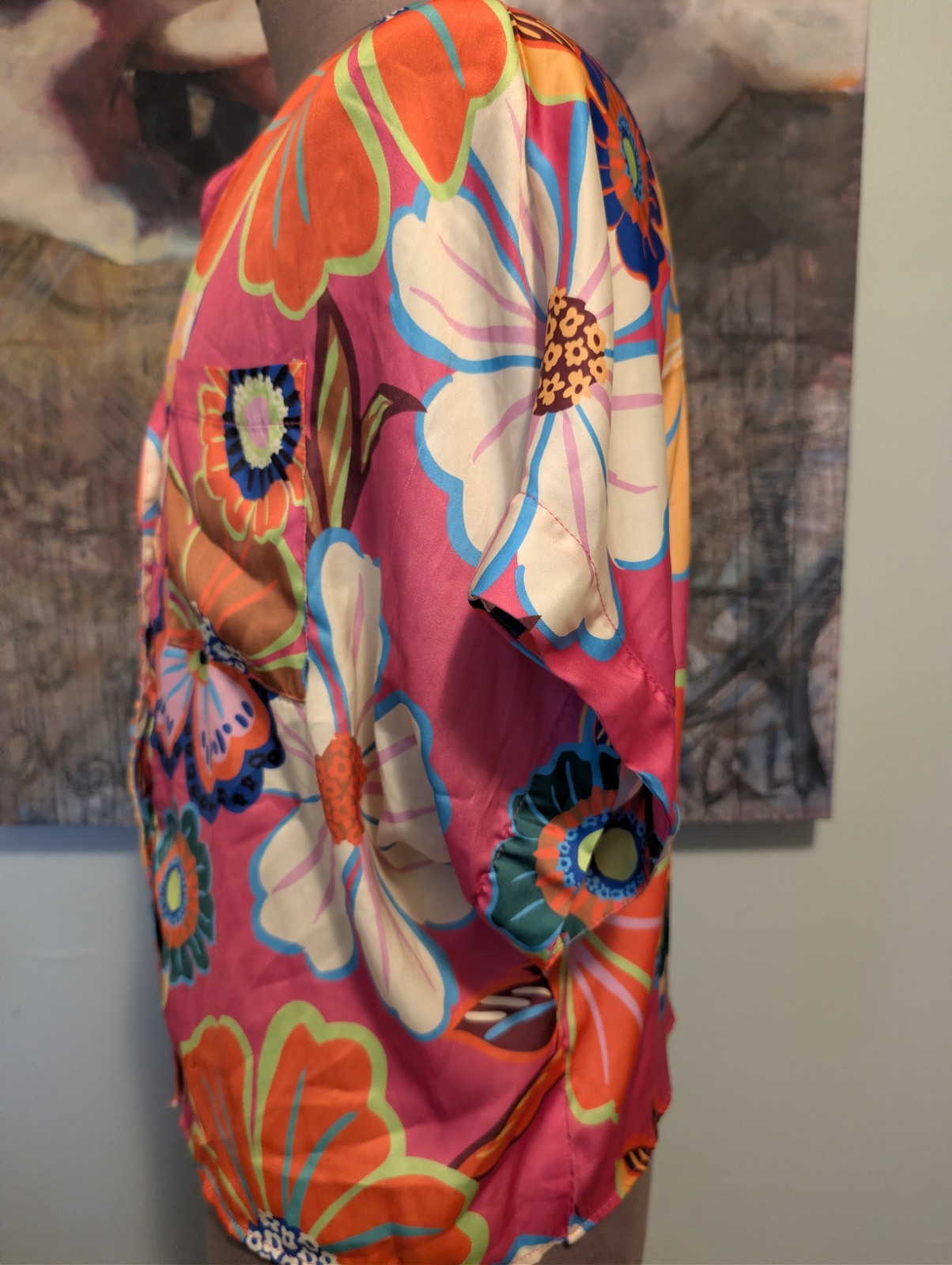 Industry Brand Multicolor Floral Summer Blouse New With Tags Size XL
