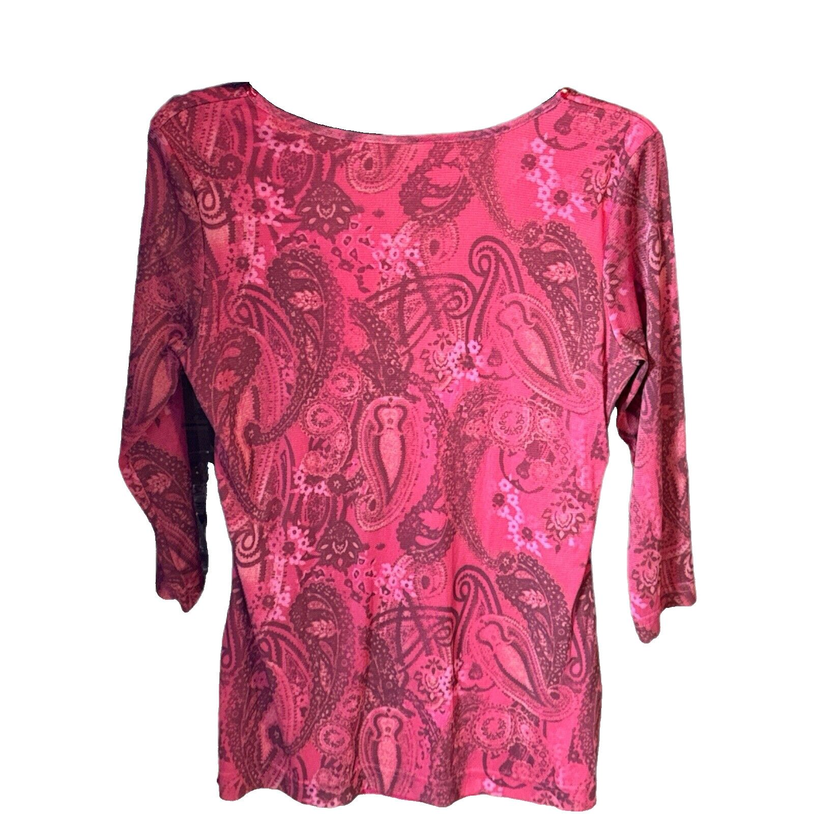 Faded Glory Women Mesh Wrap Top Blouse Rose Shimmer Size Medium new