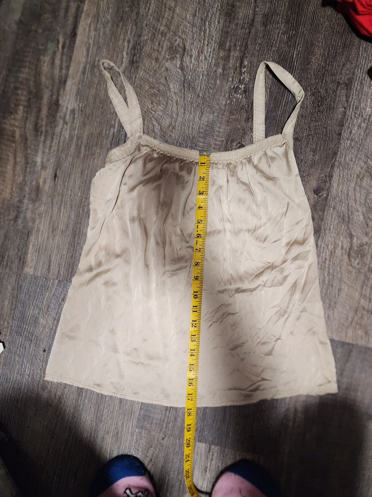 Vintage Ellie Tahari silk Blend camisole top beige Size Small