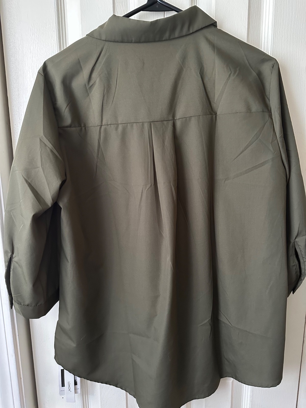 Womens M Blouse Top NWT Olive Career Casual