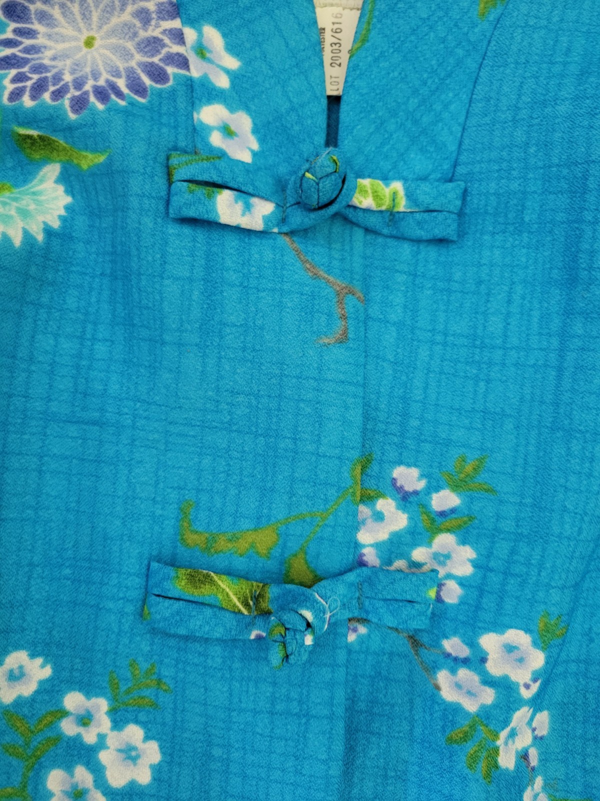 Vintage 1970s Liberty House of Hawaii Mandarin Collar Button Knot Blouse Pants