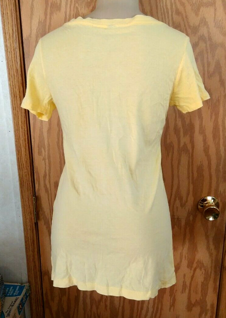 Next Level Daytona Beach Florida Top Women Size L Yellow seagulls