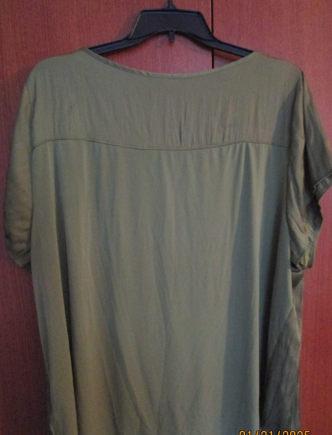 Lane Bryant Green Tunic Top Sz 26 28 Polyester Spandex Bust 58 Length 29 in
