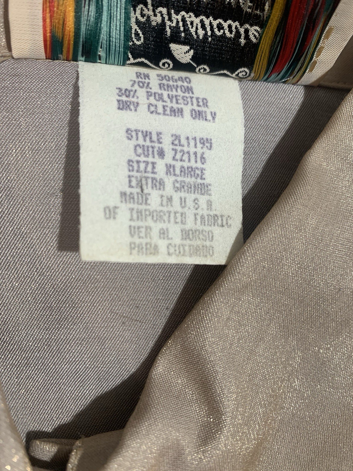 Sophisticates Johnathan Martin Gold Shimmer Taupe Button Shirt Women’s Size XL