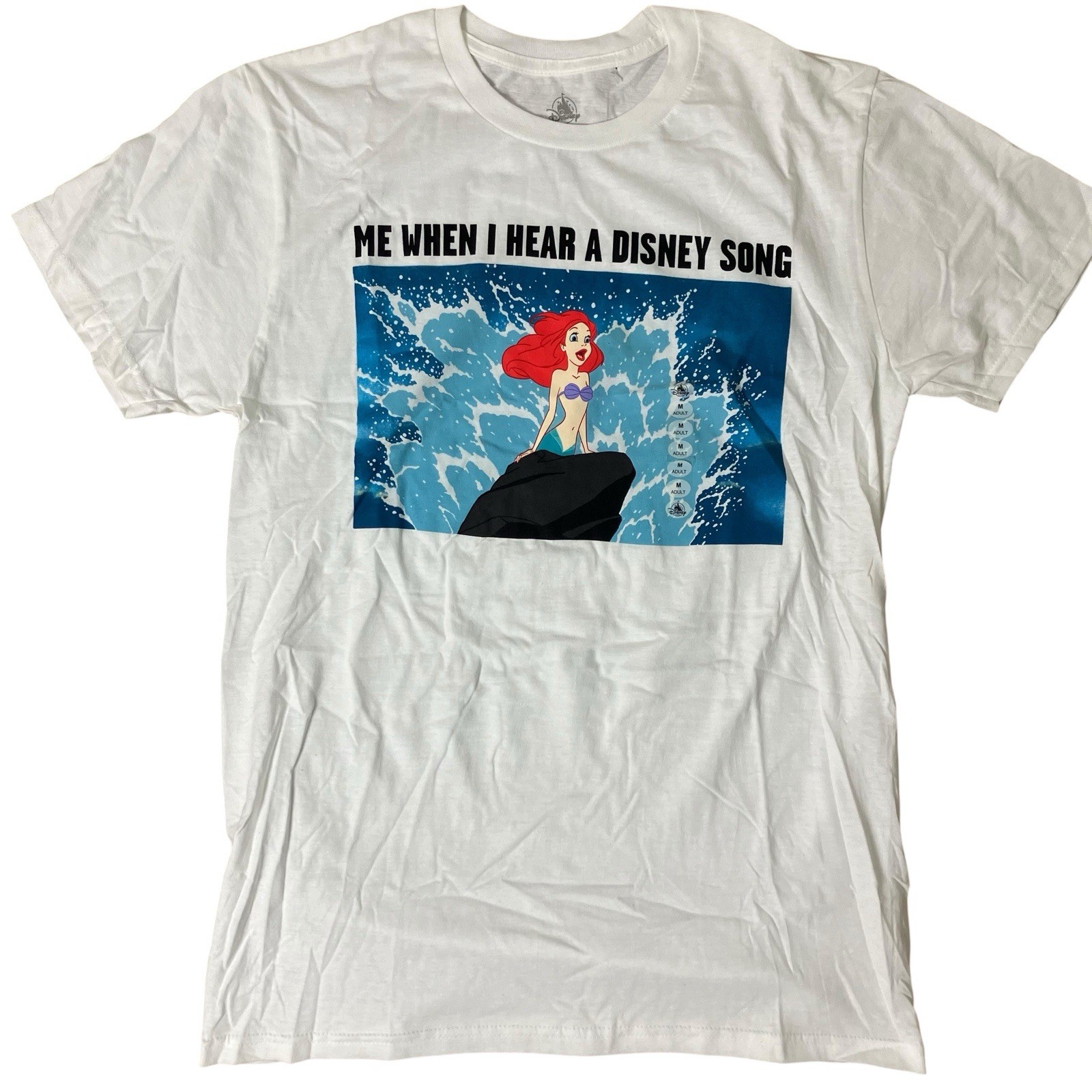 Disney Parks T-Shirt Womens M Little Mermaid Songs Novelty Movie Princess