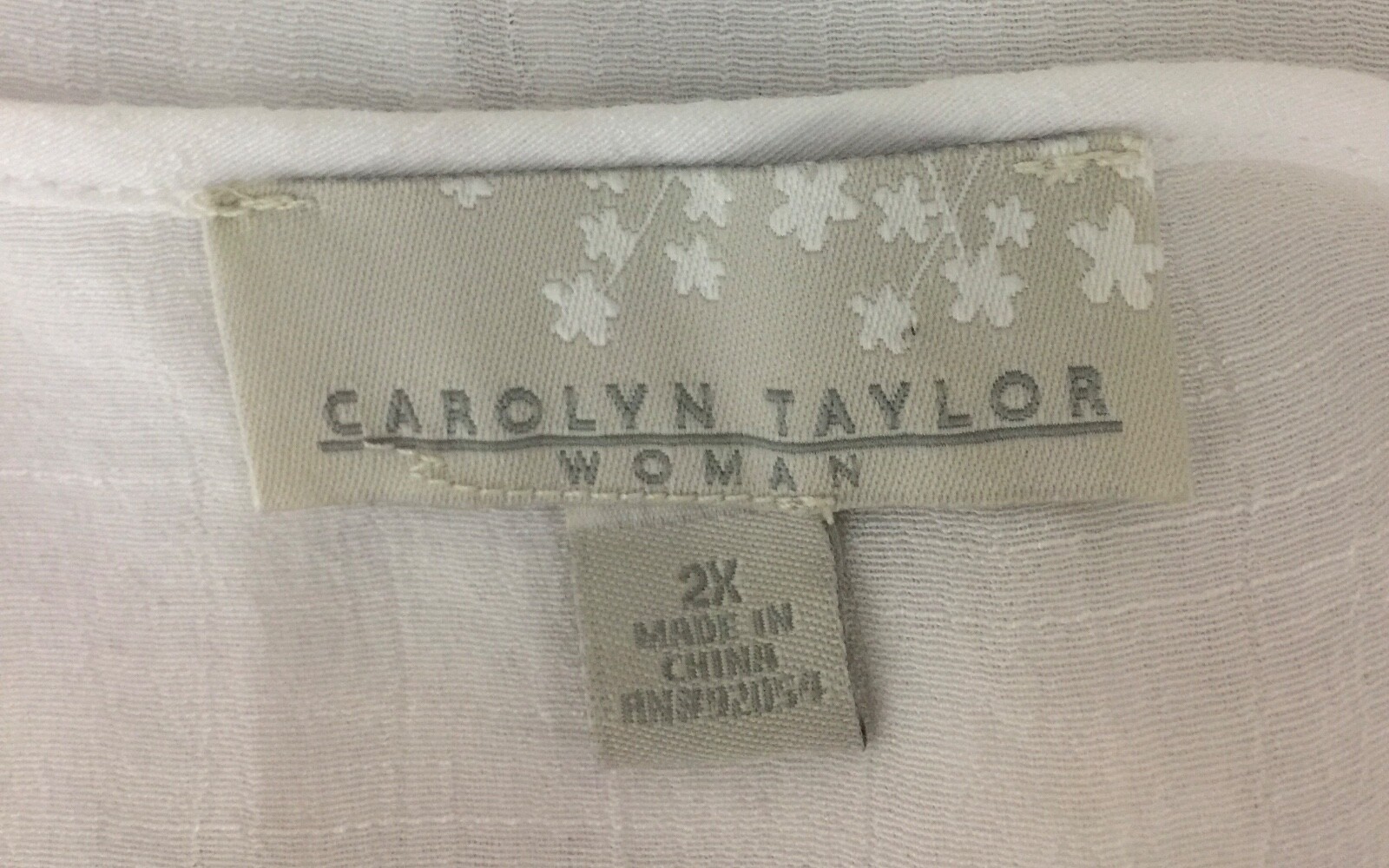 Carolyn Taylor Woman White Bell Sleeve Lace Tunic Peasant Top Plus Size 1X