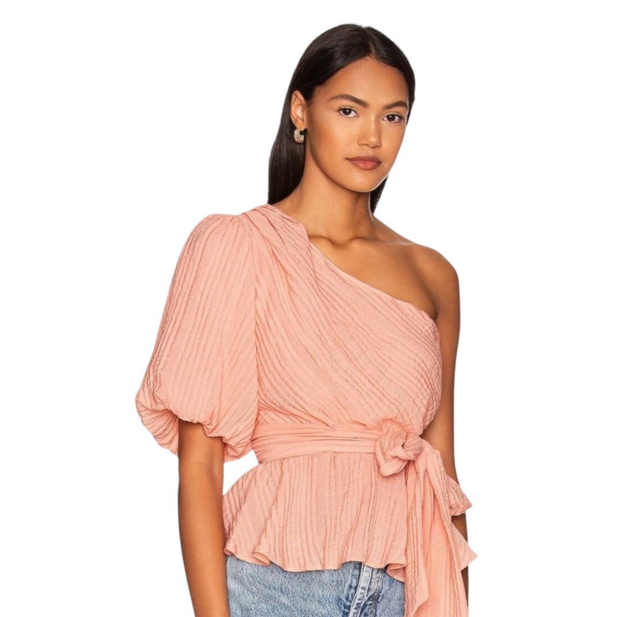 NWT! MinkPink Vera One Shoulder Peplum Top – Size X-Small (MSRP $99)