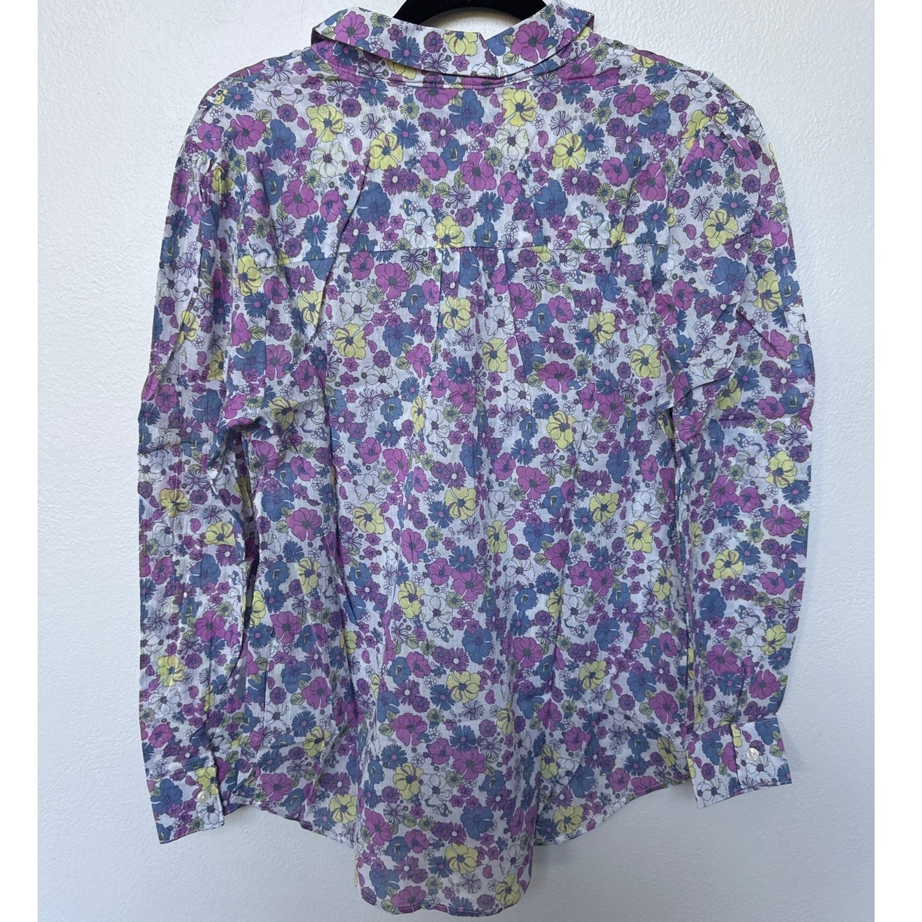 Modcloth Flower Patch Pleasantries Button-Up Shirt Purple/White Women’s M NWT