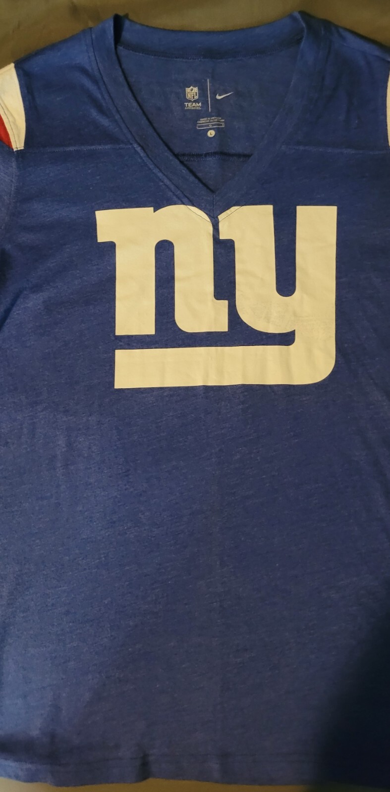 NY Giants Women’s Large Blue T-Shirt NFL Team Apparel NWT Christmas Gift