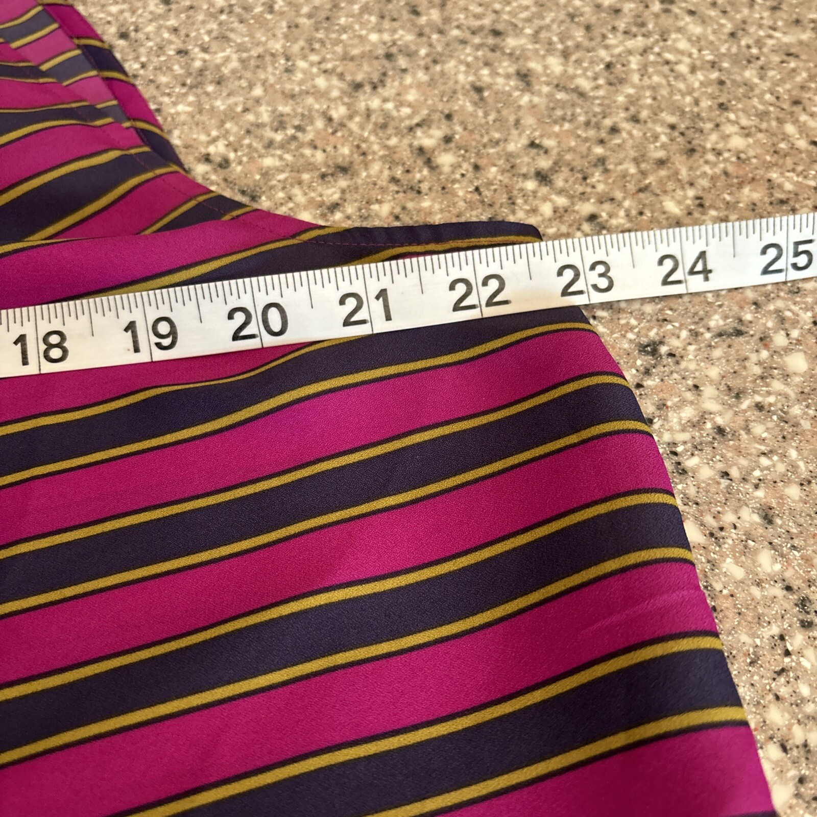 Ann Taylor Loft L Pink, Purple, Green Stripped Spaghetti Strap Blouse