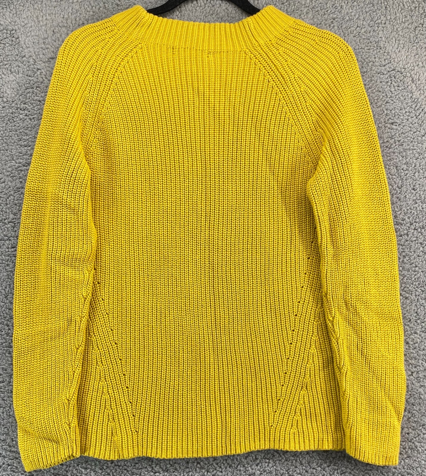 $50 New Lands’ End Women’s LS Fine Gauge Shaker Funnel Neck Sweater Yellow L/P