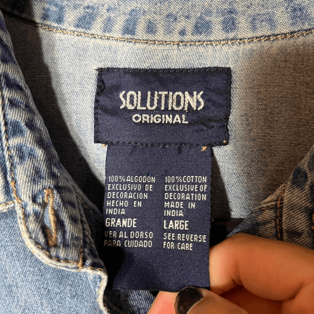 Vintage Solutions Original Fall Harvest Embroidered Button Down Size Large
