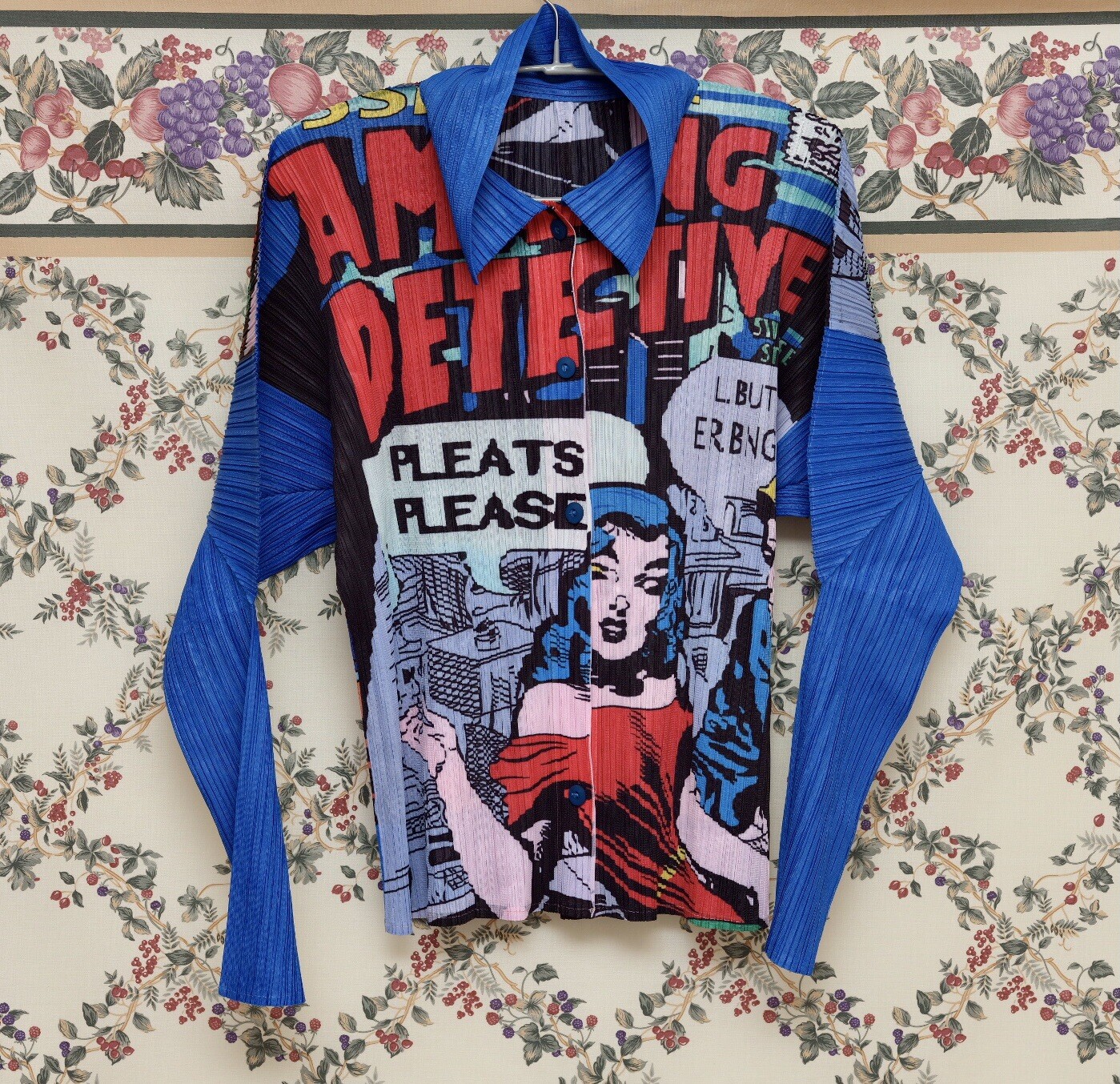 Issey Miyake Pleats Please “Inspired” American Comics Blouse Shirt Cardigan Tops