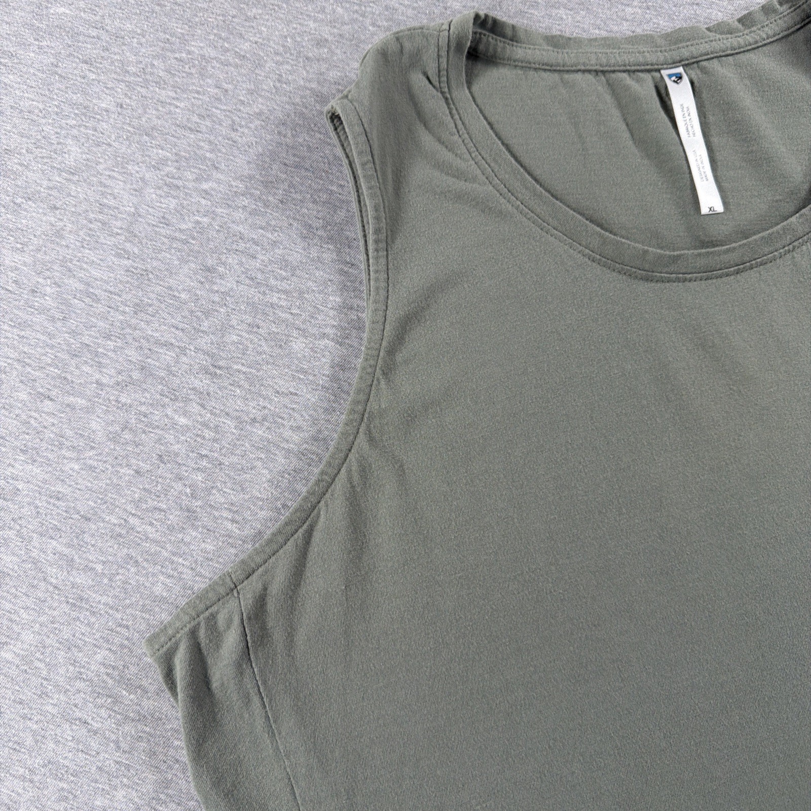 Kuhl Curved Hem Bravada Tank Top Womens XL Green 8487 Cotton
