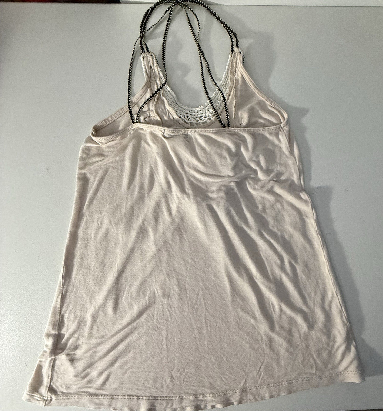 Vintage Wet Seal Y2K Strappy Knit Camisole Lace Trim Tank Top Small Multi Strap