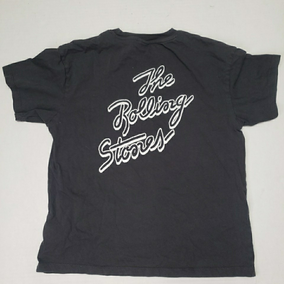 Rolling Stones Logo T-Shirt Women’s Size Small Double Sided Spell Out H&M