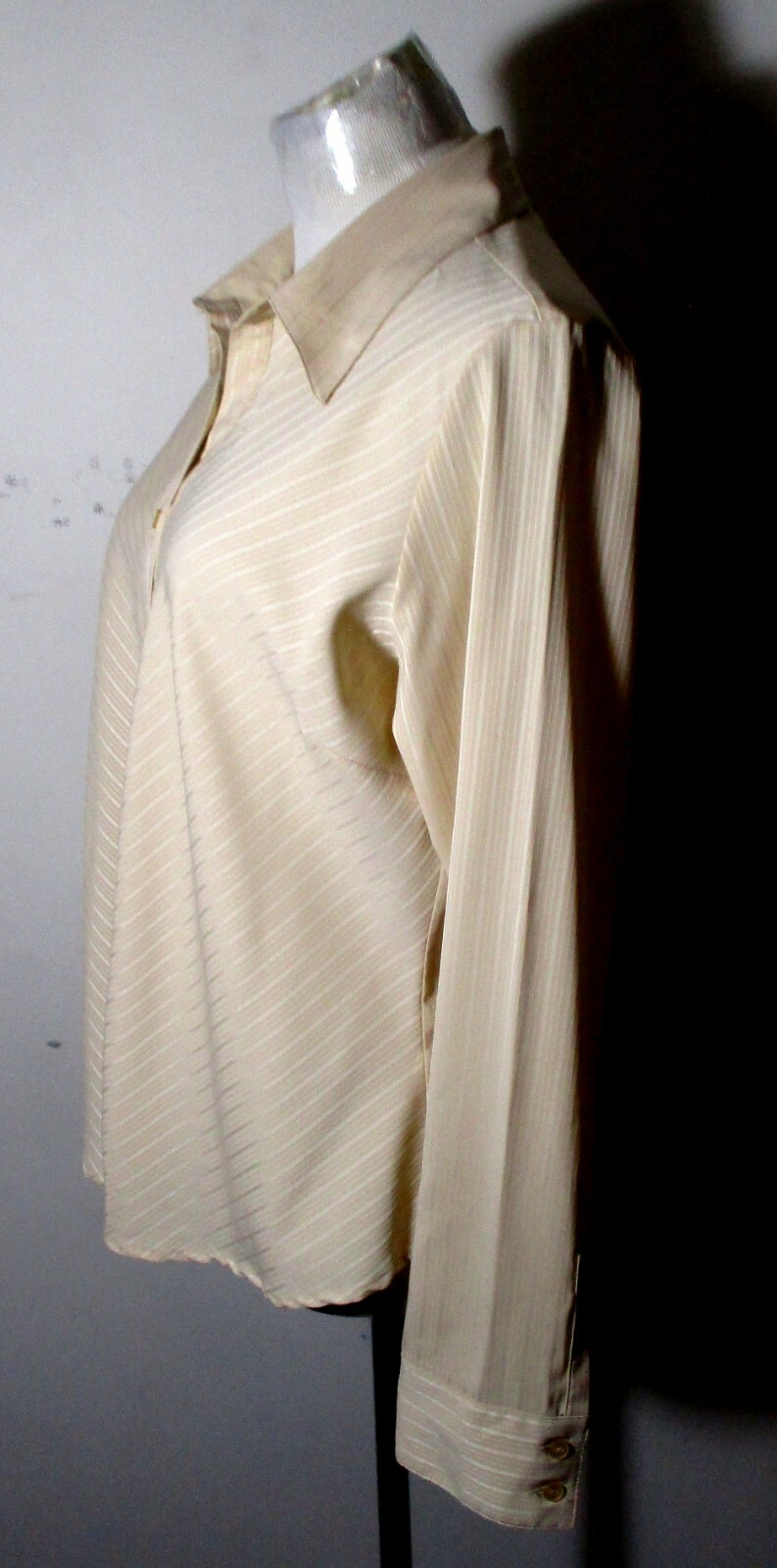 NINETY Tan Long Sleeve Blouse Women’s Size L NWT