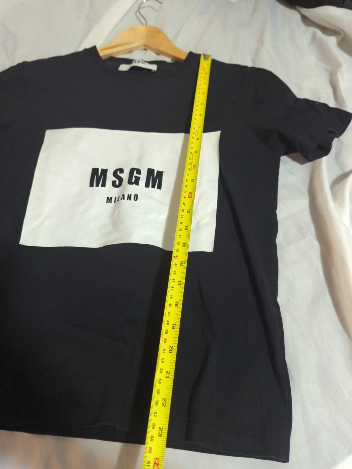 MSGM Milano Women T Shirt Sz M Black White S52