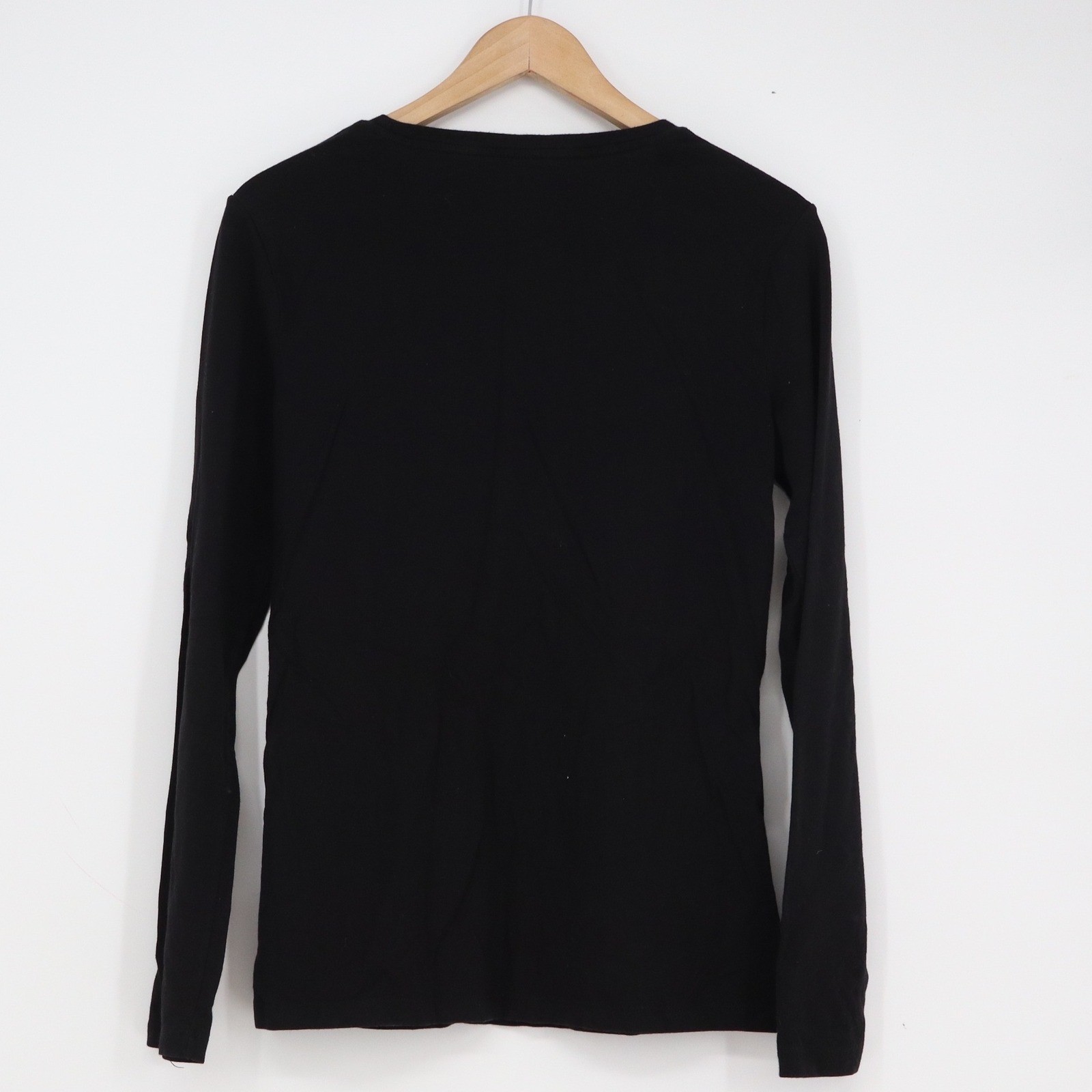 Apt 9 Essential Tee Womens Medium Black Long Sleeve Crewneck Modal Cotton Blend