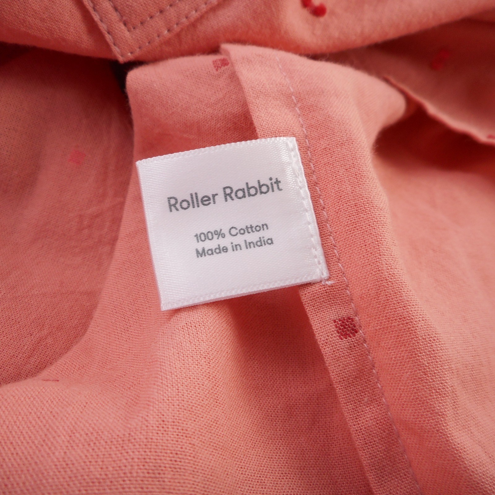 NWT Roller Rabbit Women’s size L Acote Glenda Embroidered Swiss Dot Cotton Top