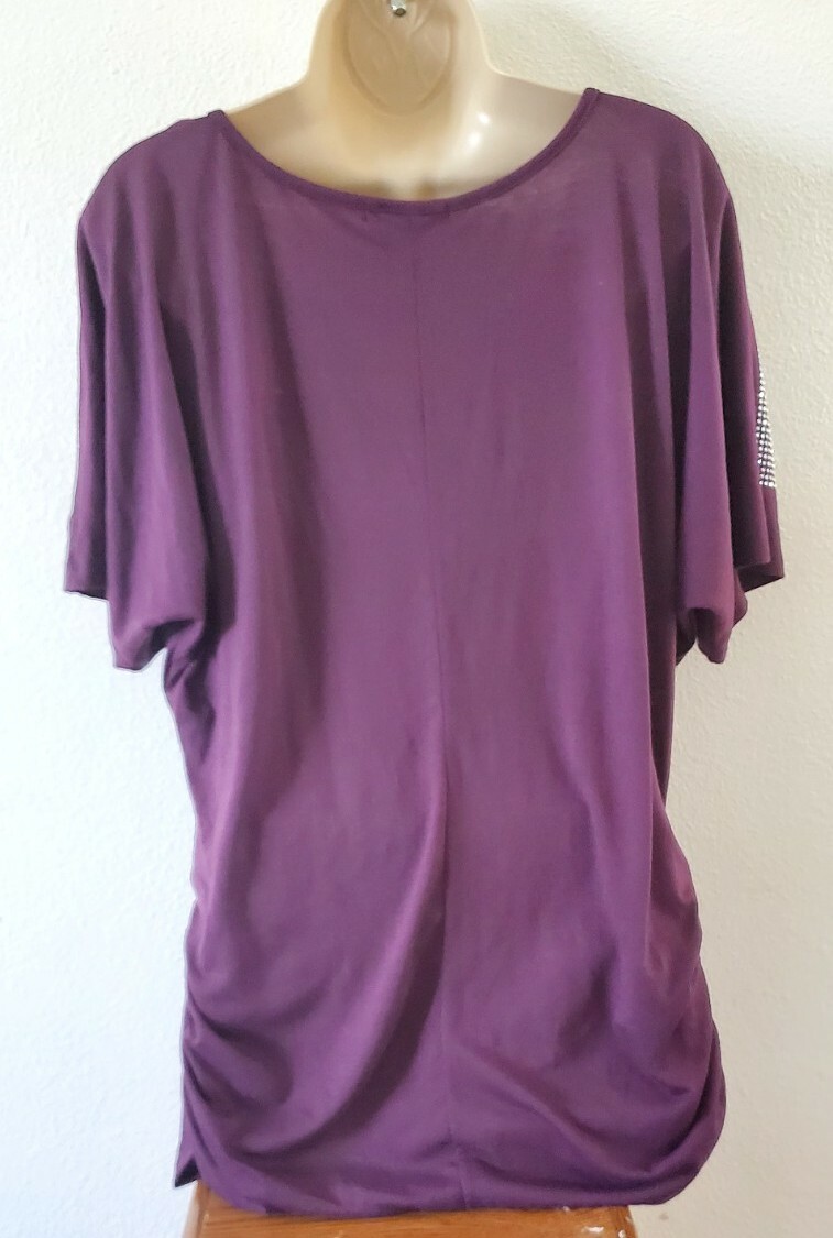 Espresso Women’s blouse top Sequences bothside elasticBlouse Purple TopSzXLNWOT
