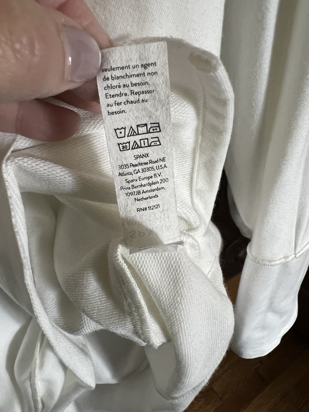 Spanx Off-White Polyester-Blend Long-Sleeve Top Size 3X 50171R