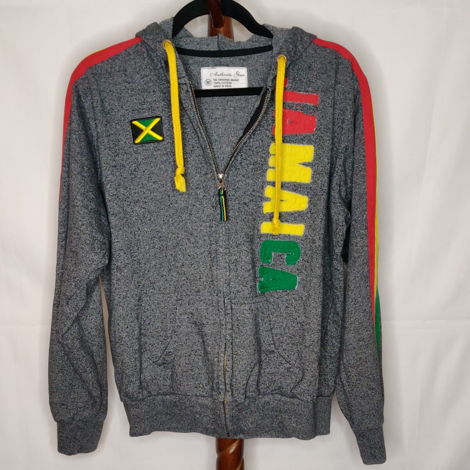 Authentic Gear women’s M hooded sweatshirt multicolor full zip long sleeves logo